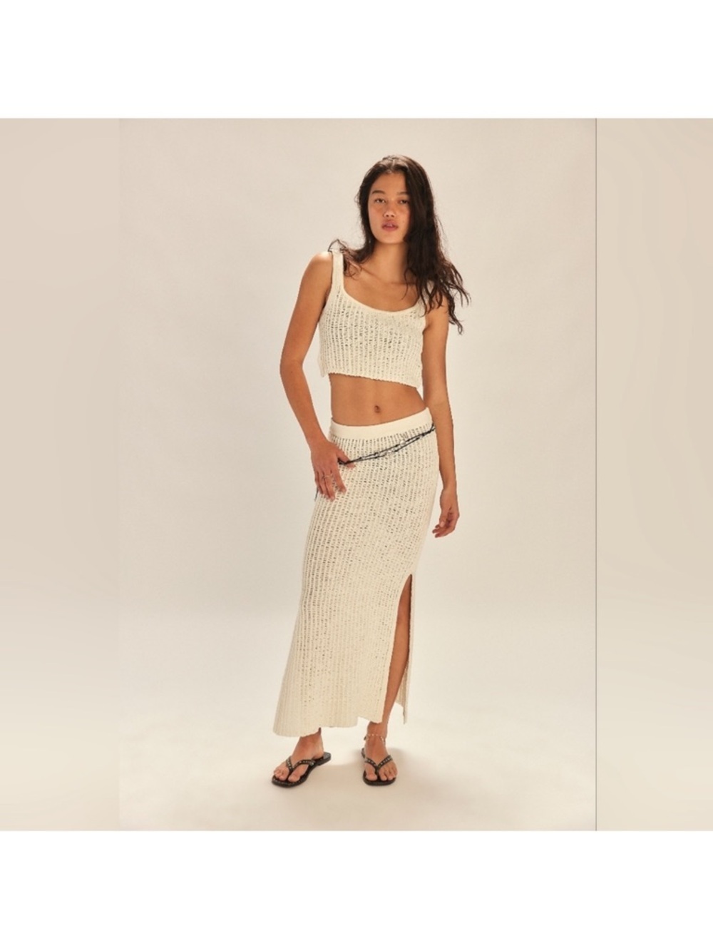 NWOT Free People Havana Sweater Set Color: Coconut milk